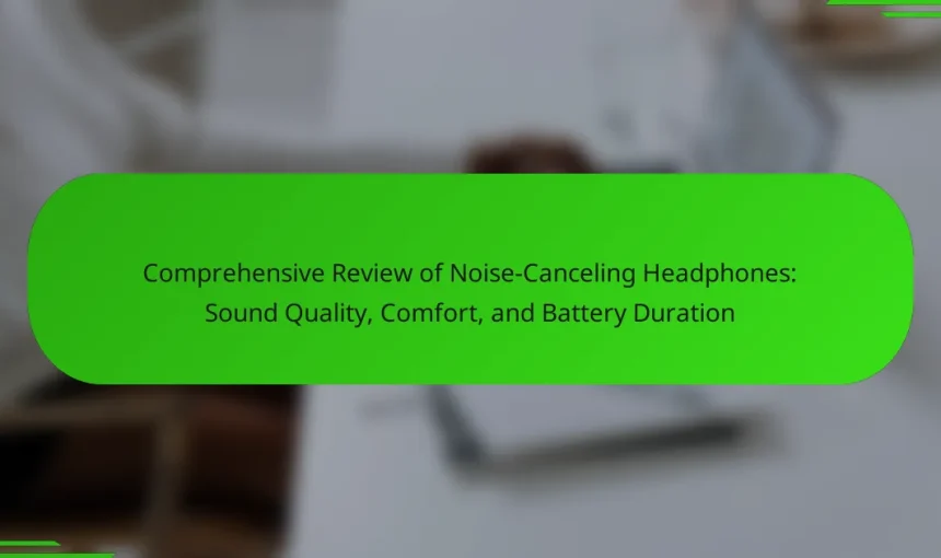 Comprehensive Review of Noise-Canceling Headphones: Sound Quality, Comfort, and Battery Duration