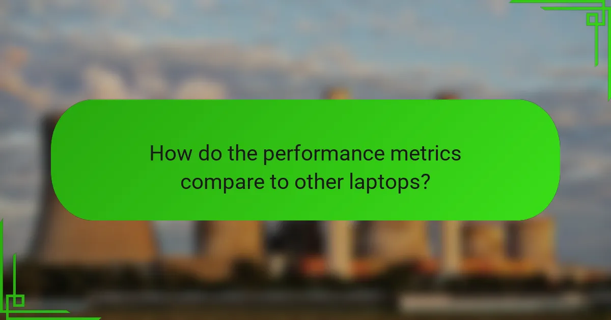 How do the performance metrics compare to other laptops?